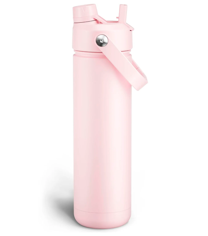 AquiorFilters Encool Stainless Steel Insulated Water Bottle with Straw – 26oz, Cotton Candy
