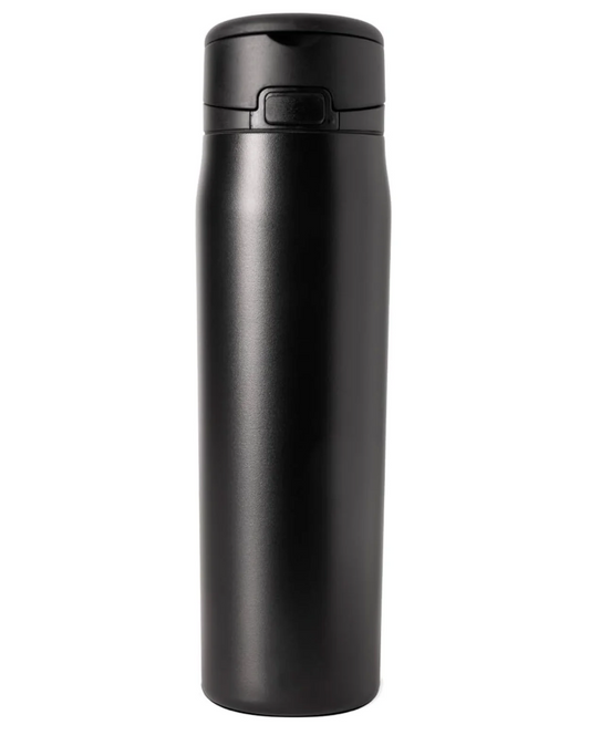 AquiorFilters Mesa Loop Stainless Steel Water Bottle with Straw – 24oz Midnight Black, Cupholder Friendly